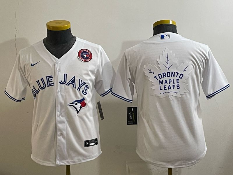 Youth 2025 Toronto Blue Jays Blank White Game Nike MLB Jersey style 03->youth mlb jersey->Youth Jersey